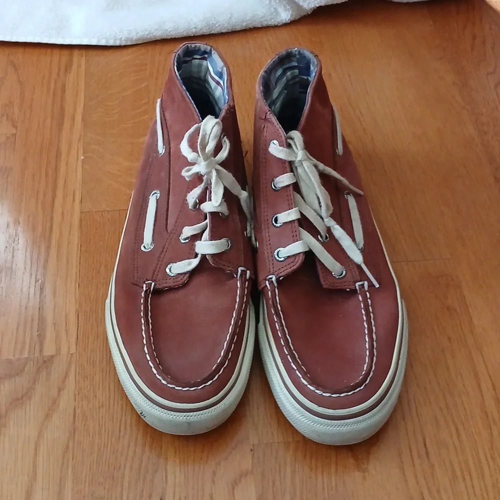 Sperry Top-sider Rusty Brown Leather Chukka Boot Lace Up Size 9m Men's